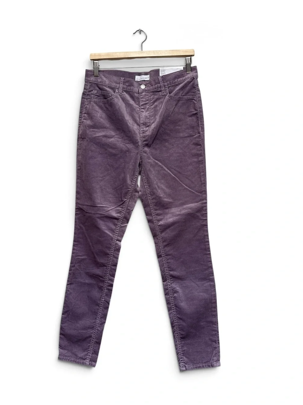 LOFT Velvet High-Rise Skinny Jeans in Lavender
